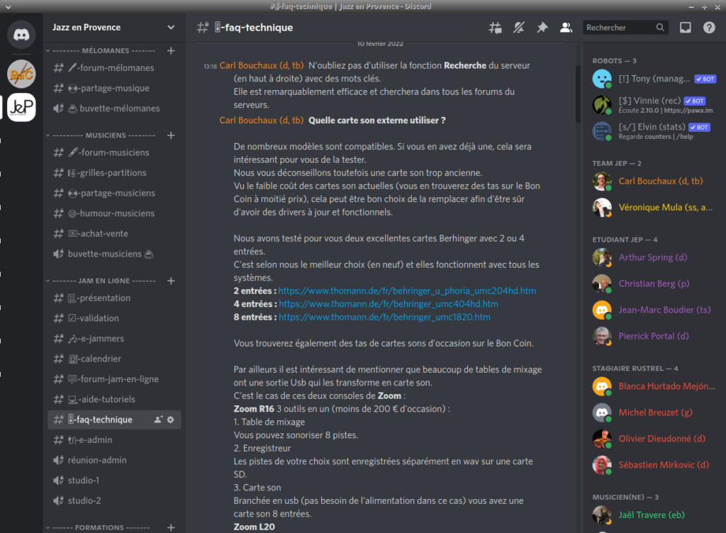 Jam en Ligne - Serveur